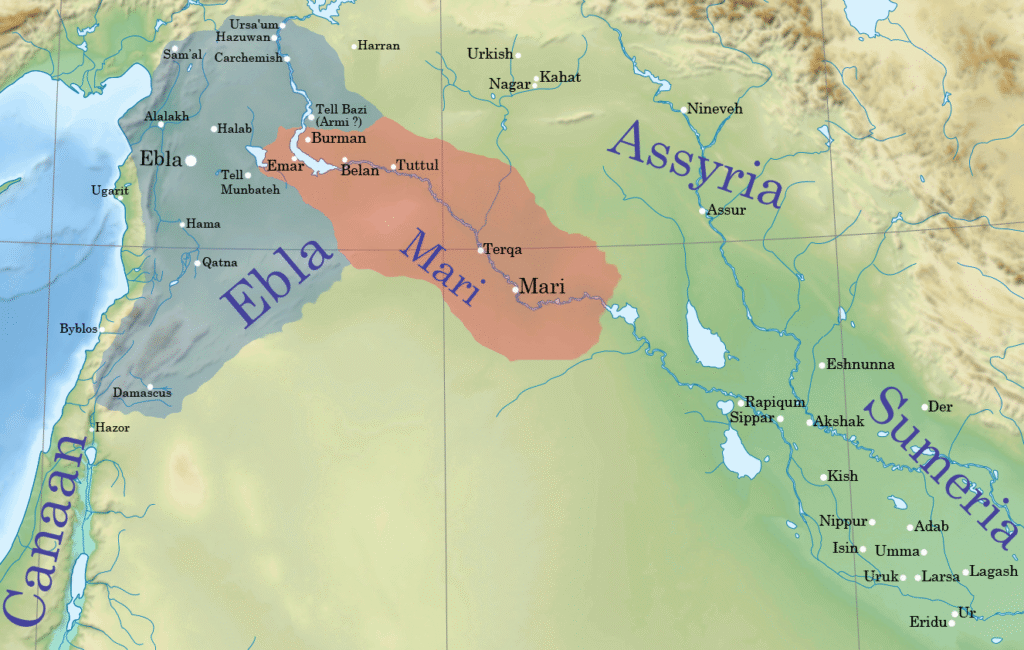 Map highlighting ancient regions, including Canaan, with key cities labeled, reflecting areas significant to Jewish heritage.
