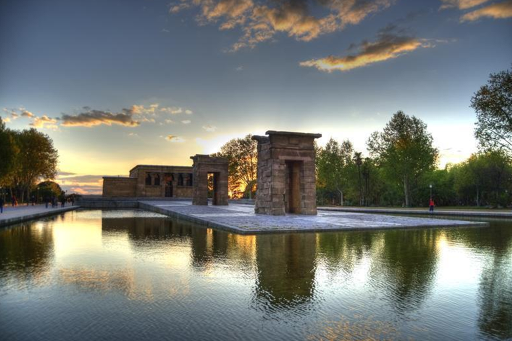 The Temple of Debod in Madrid, Spain.