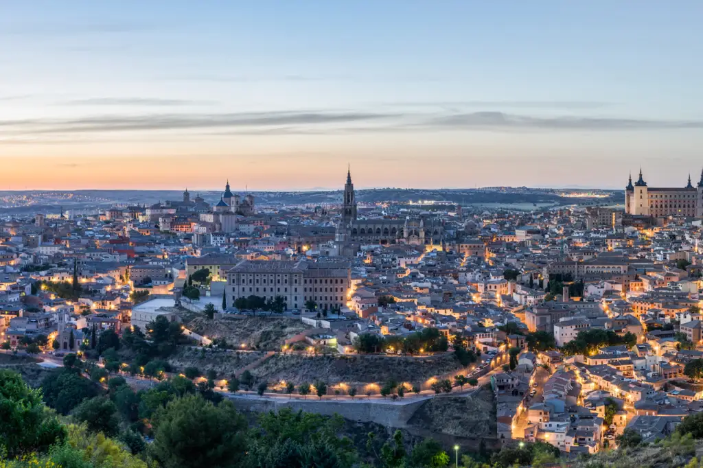A panoramic view of Toledo, Spain.