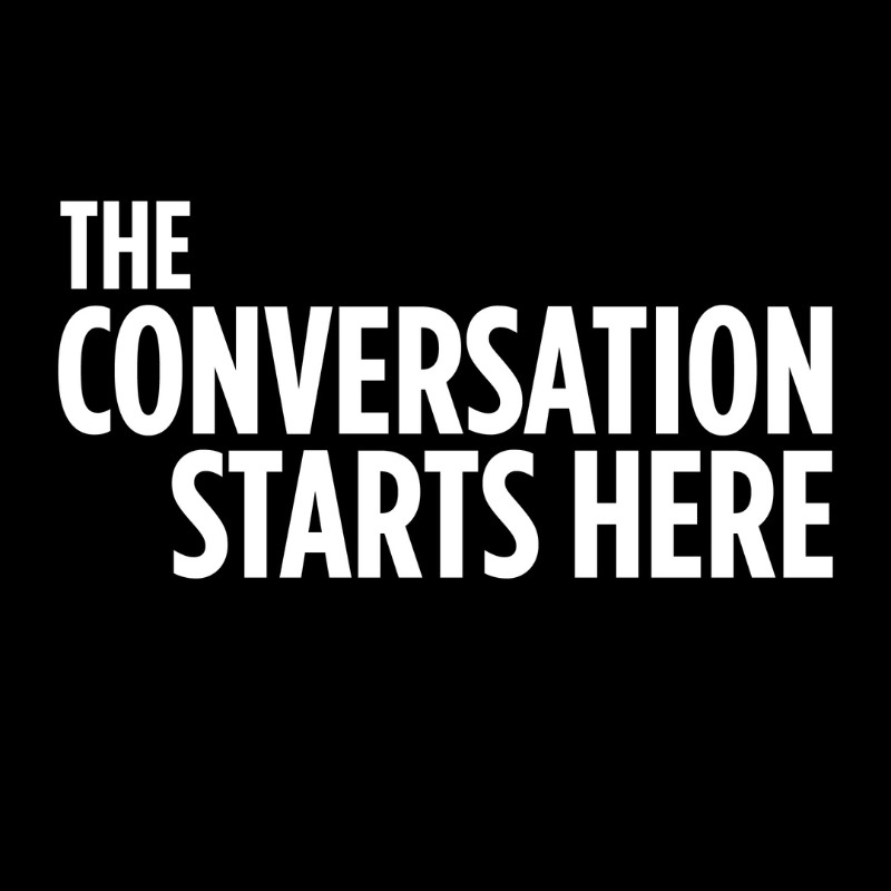 White text on black background reads, WELCOME TO TEMPLE EMANU-EL: THE CONVERSATION STARTS HERE in bold capital letters.