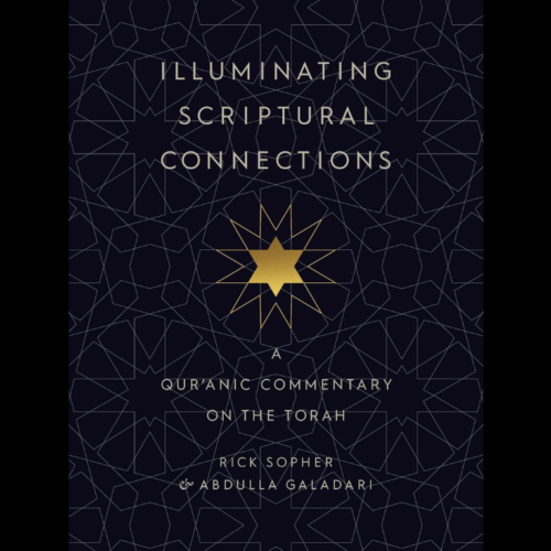 Book cover featuring a gold Star of David and elegant geometric lines, titled Illuminating Scriptural Connections.